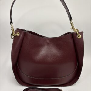 Bordo kožna tašna Made In Italy