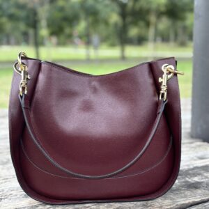 Bordo kožna tašna Made In Italy